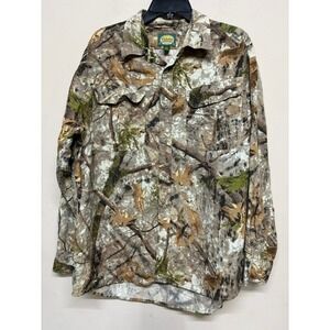 Cabela's Realtree Camo Button Down Shirt Men's L Long Sleeve Hunting